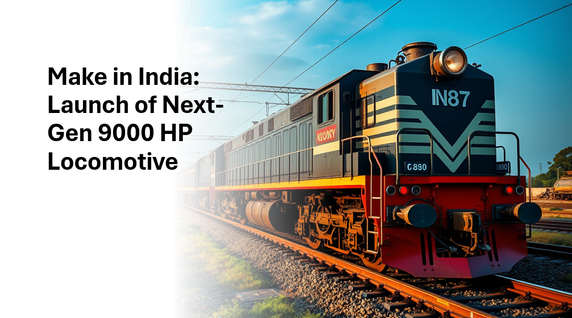 Make in India: Launch of Next-Gen 9000 HP Locomotive